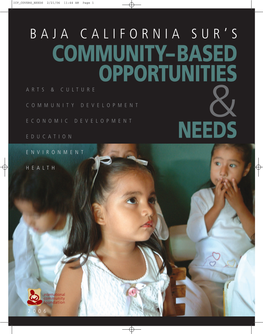Community–Based Opportunities Needs