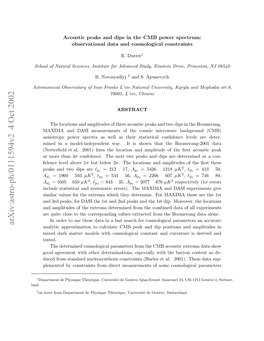 Acoustic Peaks and Dips in the CMB Power Spectrum: Observational Data