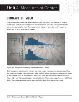 Unit 4: Measures of Center
