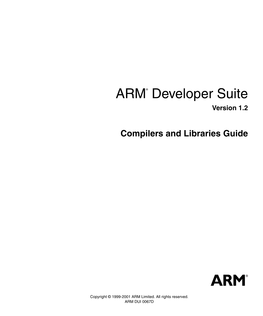 ARM Developer Suite Compilers and Libraries Guide