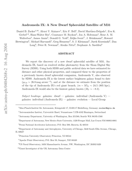 Andromeda IX: a New Dwarf Spheroidal Satellite Of