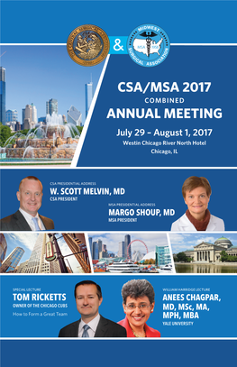 Csa/Msa 2017 Annual Meeting