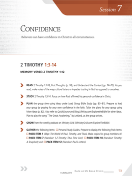 Confidence Believers Can Have Confidence in Christ in All Circumstances