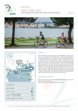 VENICE – TRIESTE – ISTRIA from the Beaches of the Adriatic Sea in Italy to Slovenia and Croatia Page 1 of 4