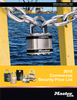 7000-0575: Commercial Price List November 2018