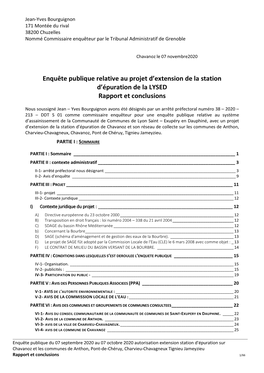 Enquête Publique Relative Au Projet D'extension De La Station D'épuration