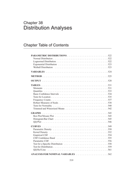 Chapter 38 Distribution Analyses