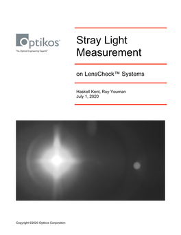 Stray Light Measurement
