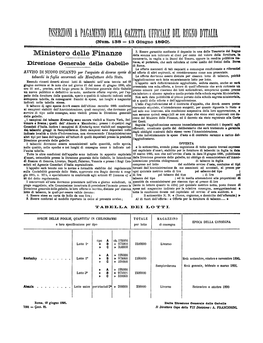 Gazzetta Ufficiale Del Regno D'italia N. 138 Del 13 Giugno 1890 Foglio Delle Inserzioni