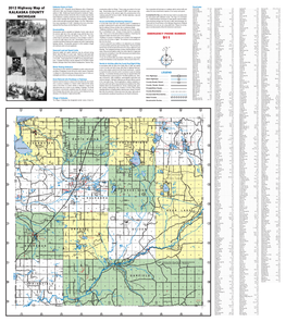 2012 Kalkaska County Road Map Front