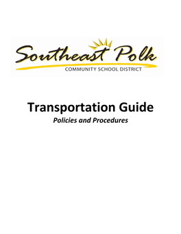 Transportation Guide Policies and Procedures