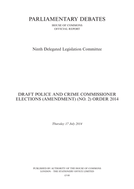 Parliamentary Debates House of Commons Official Report