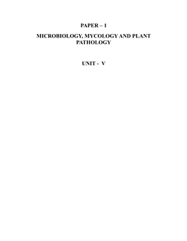 1 Microbiology, Mycology and Plant Pathology Unit