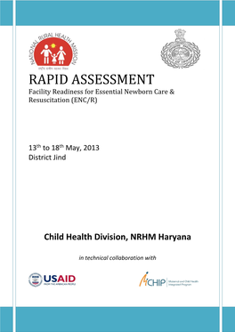 RAPID ASSESSMENT Facility Readiness for Essential Newborn Care & Resuscitation (ENC/R)