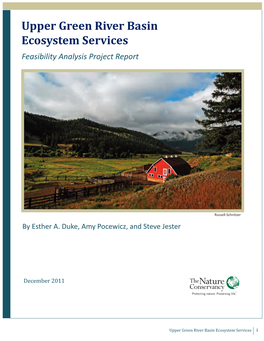 Upper Green River Basin Ecosystem Services Feasibility Analysis Project Report