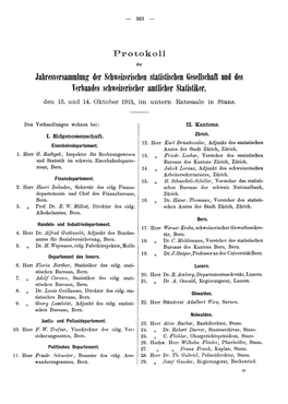 Jahresversammlung Der Schweizerischen Statistischen Gesellschaft Nnd Des Verbandes Schweizerischer Amtlicher Statistiker
