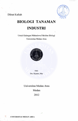 Biologi Tanaman Industry, Ada Beberapa Pengertian