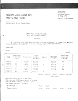 General Agreement on Tariffs and Trade