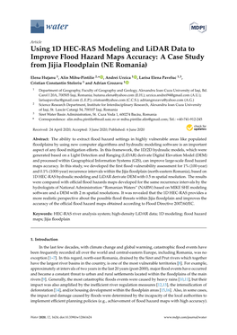 Using 1D HEC-RAS Modeling and Lidar Data to Improve Flood Hazard Maps Accuracy: a Case Study from Jijia Floodplain (NE Romania)