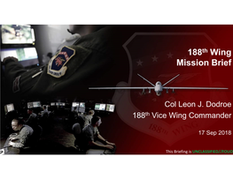 188Th Wing Mission Brief
