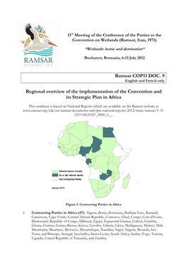 Ramsar COP11 DOC. 9 Regional Overview of the Implementation Of