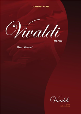 User Manual Vivaldi 270/370 2