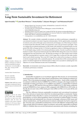 Long-Term Sustainable Investment for Retirement