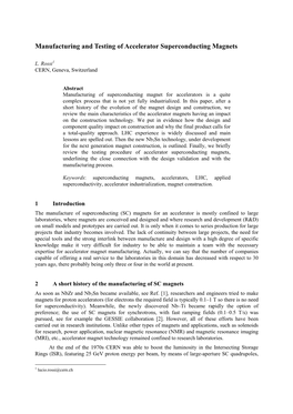 Manufacturing and Testing of Accelerator Superconducting Magnets