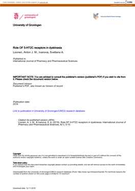 Gene Polymorphisms of Dopaminergic and Serotonergic Receptors