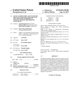 (12) United States Patent (10) Patent No.: US 8.242,110 B2 Deregnaucourt Et Al