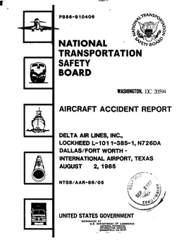 NTSB Aircraft Accident Report