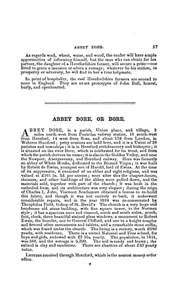 Abbey Dore, Or Dore