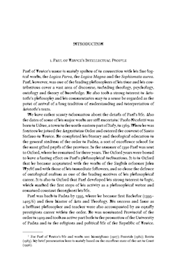 ' IP Paul of Venice's Name Is Mainly Spoken of in Connection with His Ne Log- Ical Works, the Logica Pa