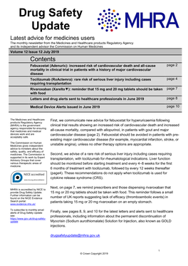 Drug Safety Update