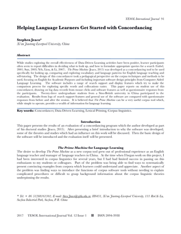 Helping Language Learners Get Started with Concordancing