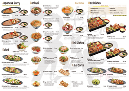 Japanese Curry Donburi Salad Mini Dishes Box Dishes a La Carte