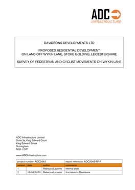 Davidsons Developments Ltd Proposed Residential