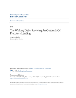 The Walking Debt: Surviving an Outbreak of Predatory Lending