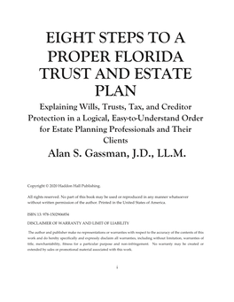 Eight Steps to a Proper Florida Trust and Estate