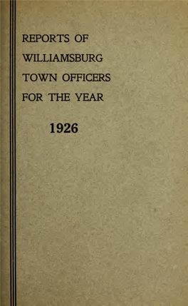 Annual Report of the Town Officers of The