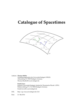 Catalogue of Spacetimes