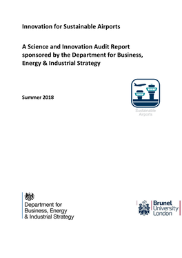 Innovation for Sustainable Airports a Science and Innovation Audit