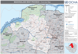 MASHONALAND WEST PROVINCE - Overview Map