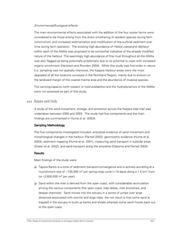 4.4.4 Kaipara Sand Study