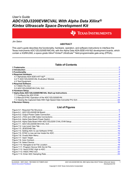 ADC12DJ3200EVMCVAL with Alpha Data Xilinx® Kintex Ultrascale Space Development Kit