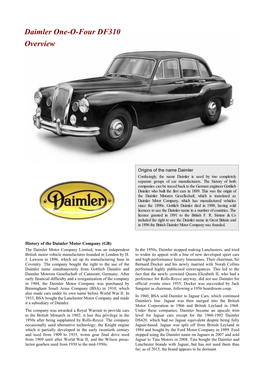 Daimler One-O-Four DF310 Overview