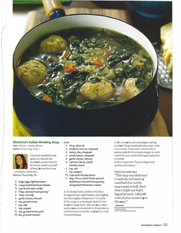 Italian Wedding Soup SOUP 3