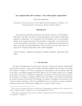 La Exploración Del Cosmos Y Los Telescopios Espaciales1