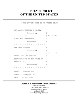 Oral Argument Before the Supreme Court of The