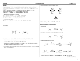 Cyclopropanation Chem 115